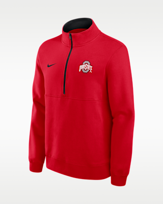 Ohio State Primetime Primary Logo Men's Nike College 1/2-Zip Crew